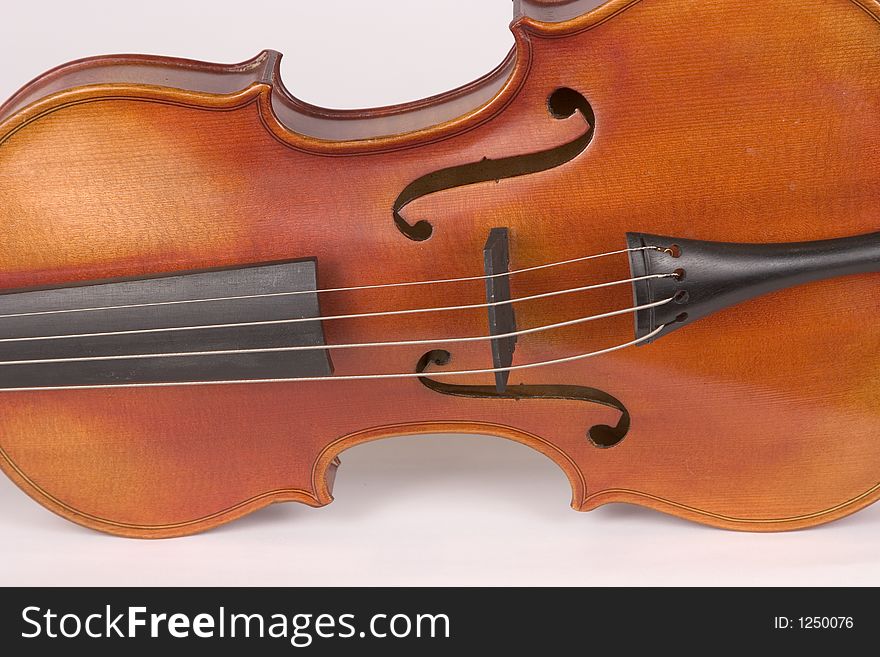Close-up of an Antique Violin Body on its' Side. Close-up of an Antique Violin Body on its' Side