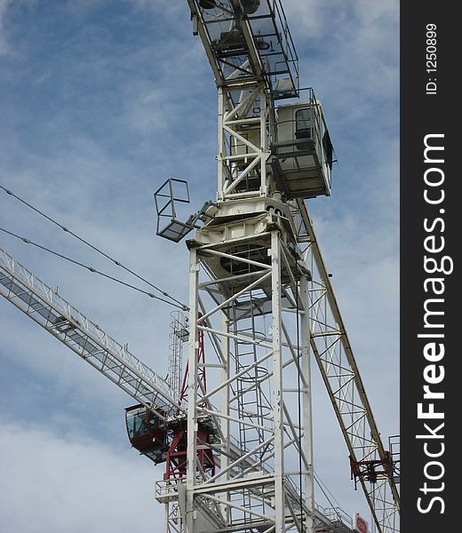 Cranes at a Construction Site. Cranes at a Construction Site