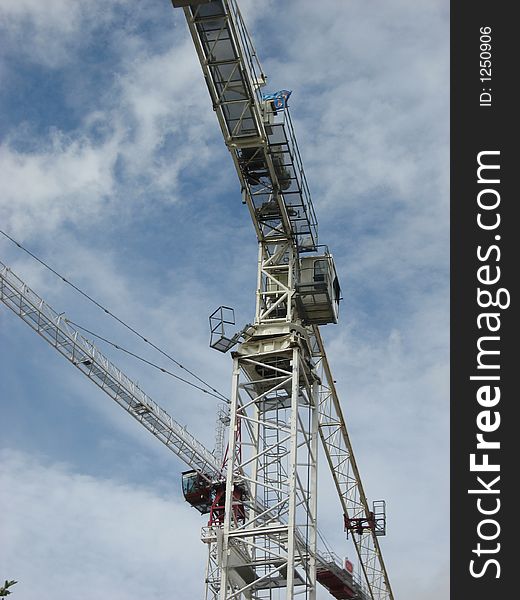 Cranes at a Construction Site. Cranes at a Construction Site