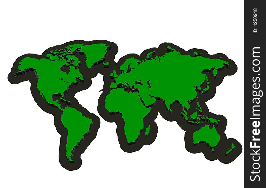 3D Map Continent