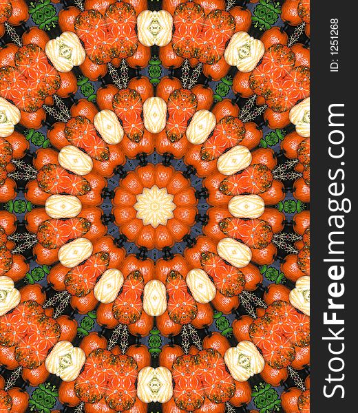 A keleidoscope of pumpkins and squash, with original photo being a grouping of both. A keleidoscope of pumpkins and squash, with original photo being a grouping of both.