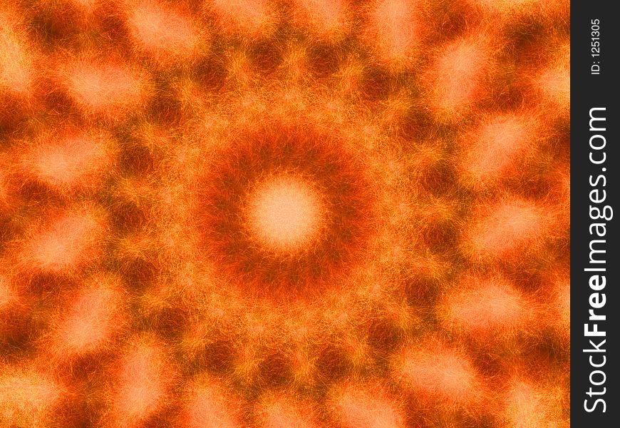 A kaleidoscope of orange colors, taken from a fireworks photo, colors blended. A kaleidoscope of orange colors, taken from a fireworks photo, colors blended