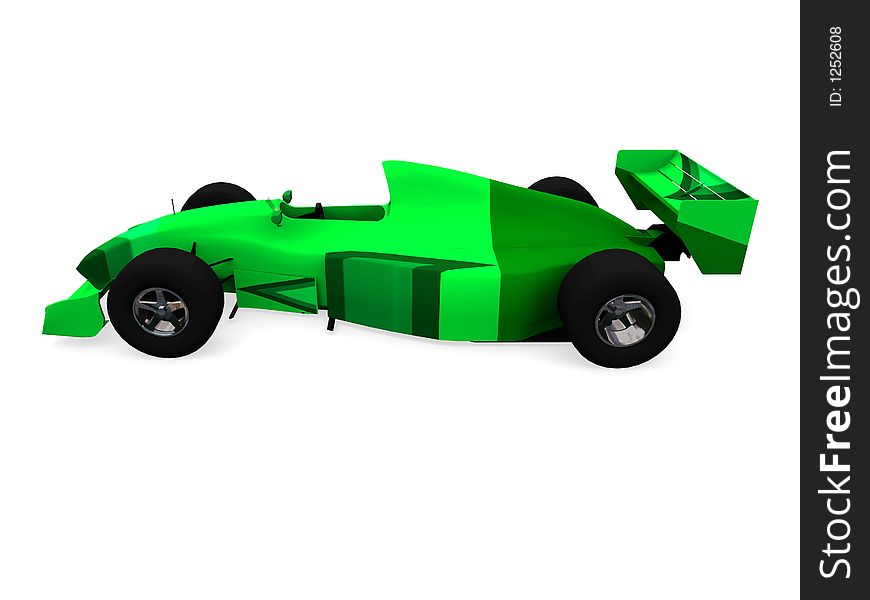 3d F1 green racing car vol 2