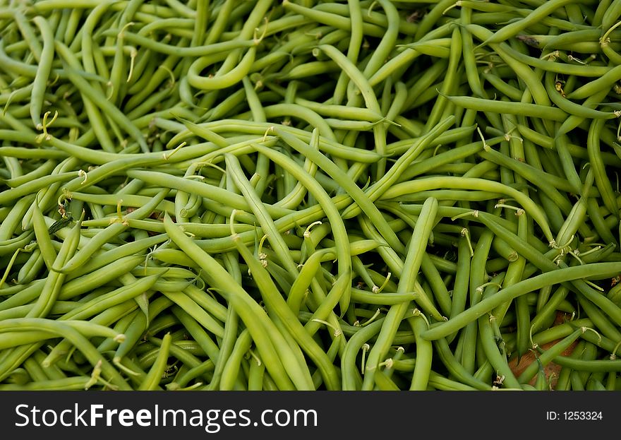 Close up of green beans