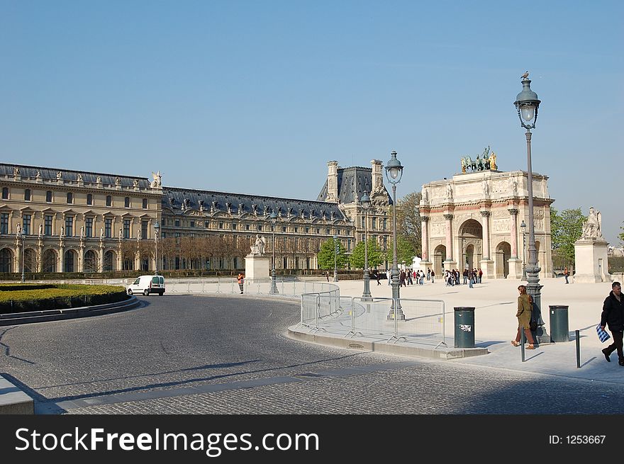 Louvre Gate in Paris France