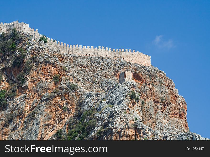 Wall of an ancient fortress. Wall of an ancient fortress