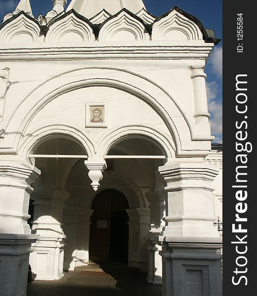 Input in orthodox church in Moscow. Input in orthodox church in Moscow