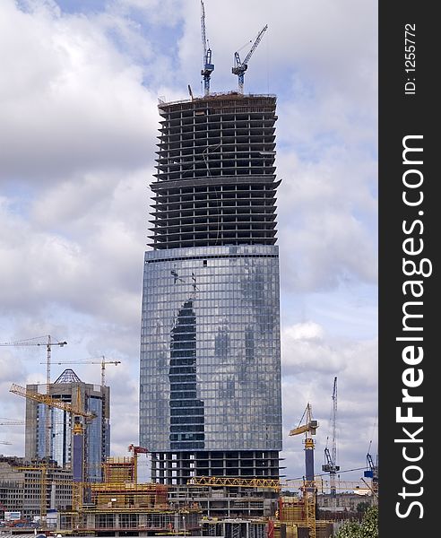 Construction of new Moscow business center on the bank of Moscow river. The picture has been taken on Sep 16, 2006. Construction of new Moscow business center on the bank of Moscow river. The picture has been taken on Sep 16, 2006.