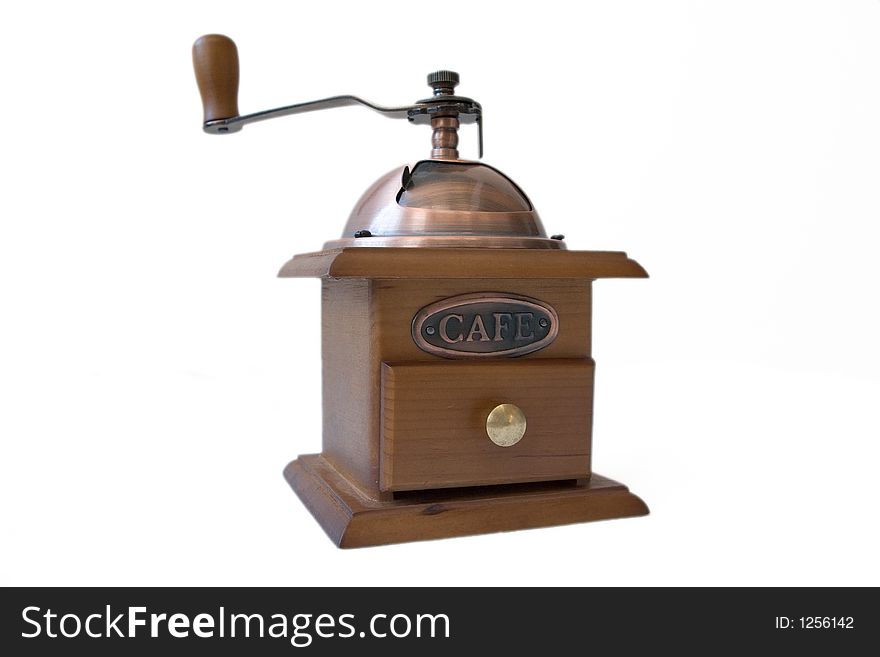 Old style manual cofee grinder. Old style manual cofee grinder