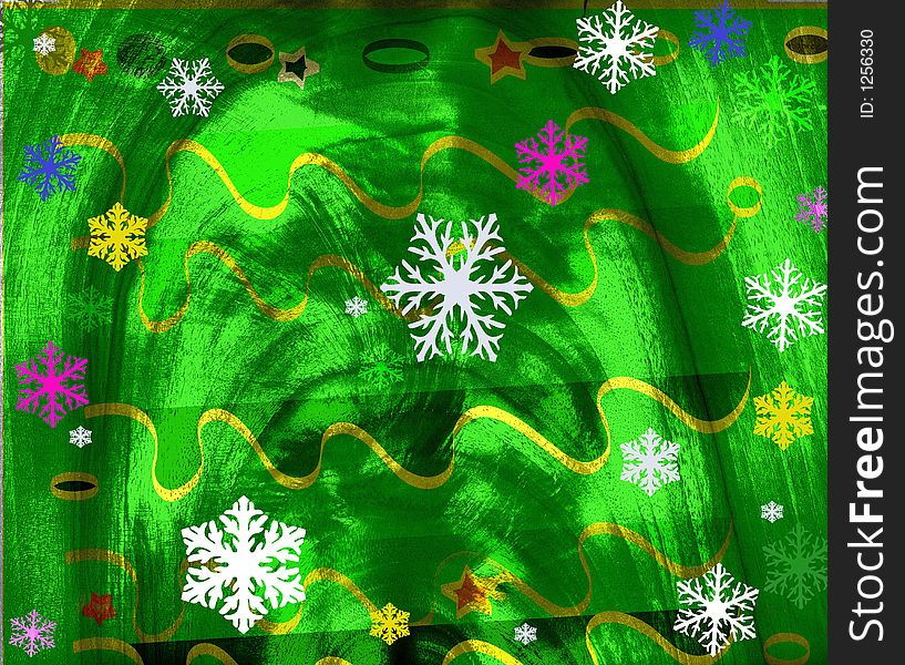 Snowflakes on grungy background