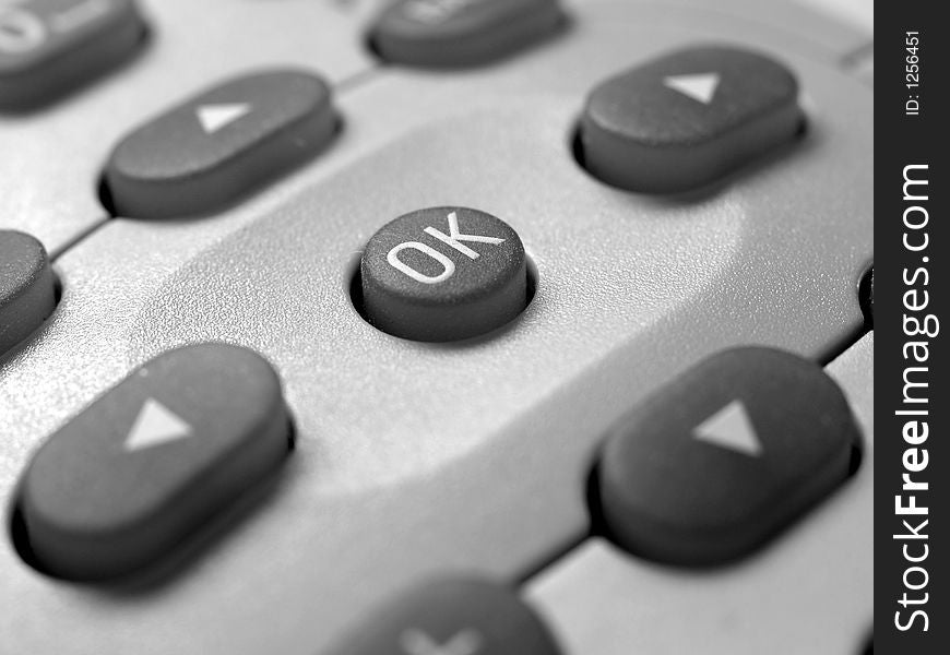 O.K button on remote control
