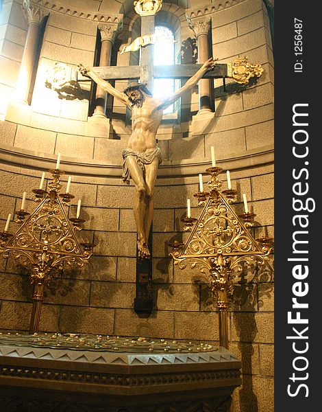 Jesus on a cross in Lisbon, Portugal