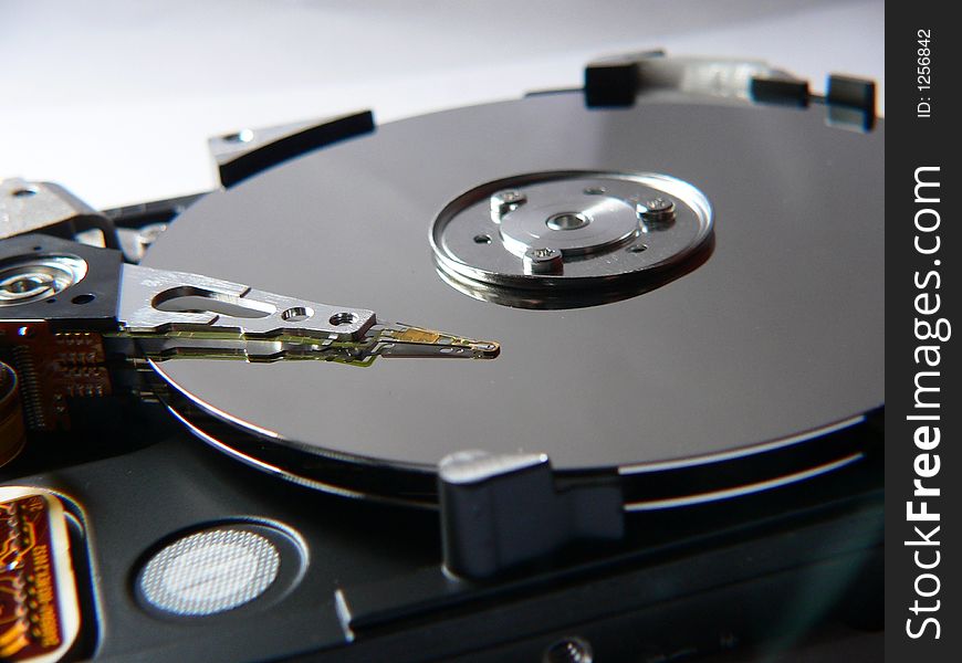 Photo of an opened harddisk