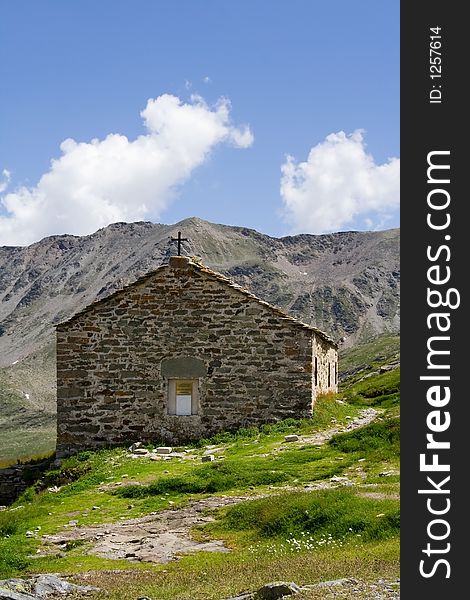 Small chapel in the Alps, Switzerland. Small chapel in the Alps, Switzerland