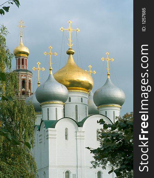 Russian Christianity Monastery, gold cupola