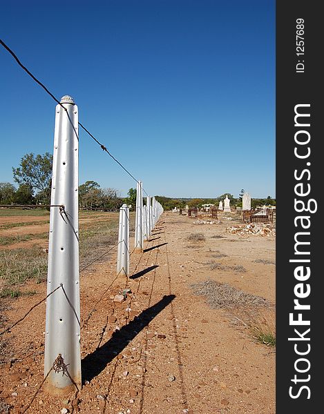 Fence surrounding the Pioneer Cemetery at Charters Towers, Australia. Fence surrounding the Pioneer Cemetery at Charters Towers, Australia.