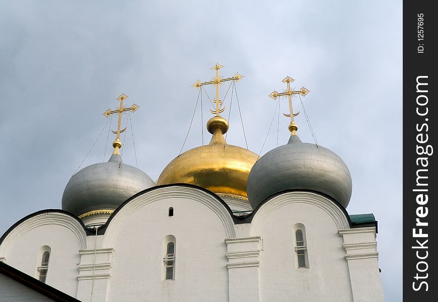 Russian Christianity Monastery, gold cupola