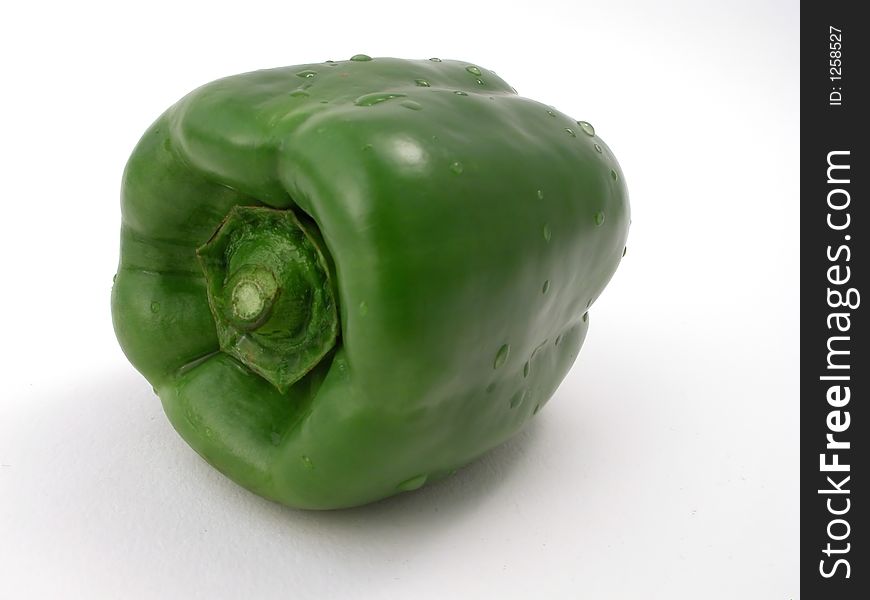 Fresh peppers on a white background