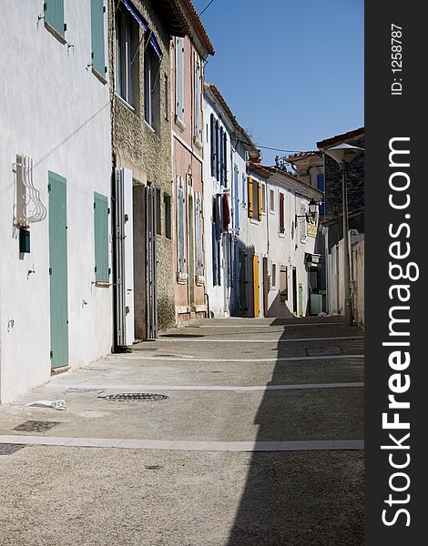 Street in Ste Marie de la Mer, Carmargue, France