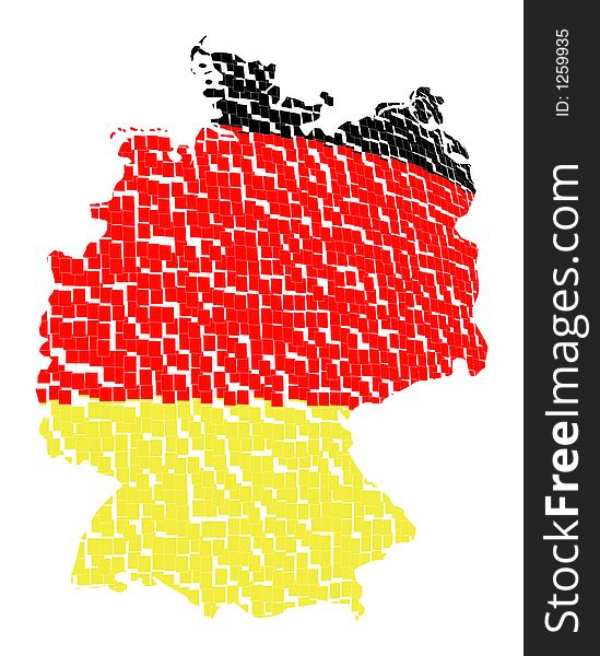 Isolated map of germany 11