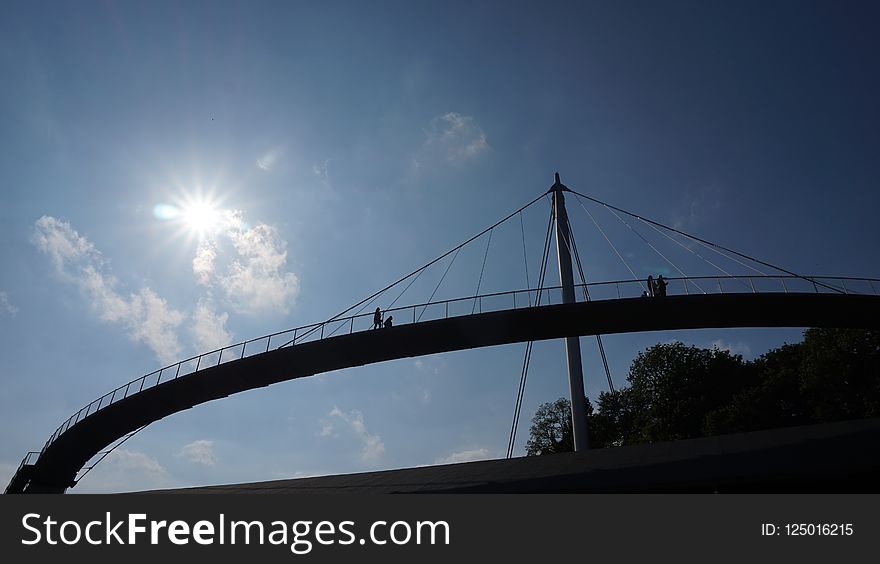 Bridge, Sky, Fixed Link, Suspension Bridge
