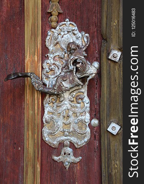 Carving, Wood, Door Knocker, Door