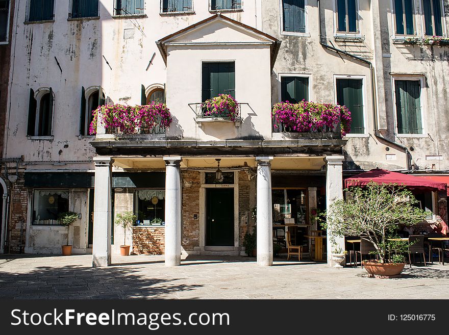 Town, Facade, Window, House