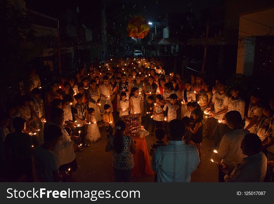 Crowd, Night, Event, Tradition