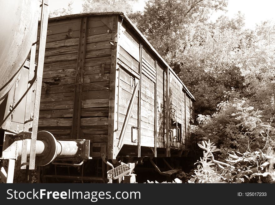 Transport, Black And White, Railroad Car, Vehicle