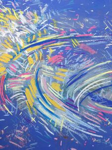 Free Ultramarine Pastel Background. Colorful Charcoal Texture. Royalty Free Stock Photography - 125283587