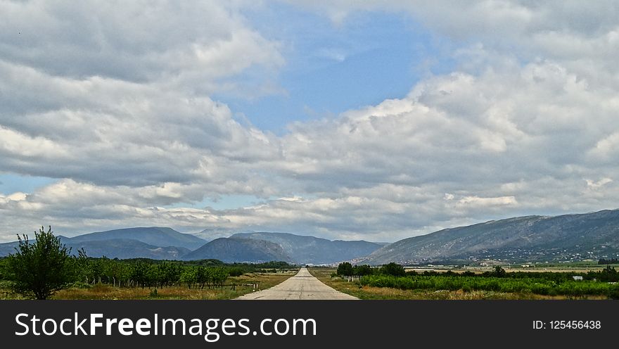 Road, Sky, Cloud, Highland