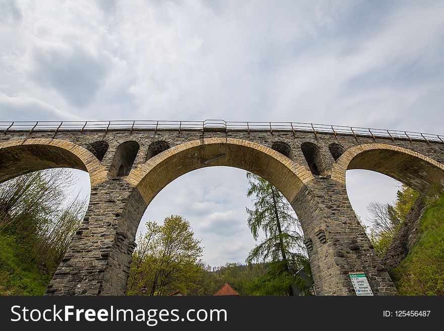 Bridge, Viaduct, Arch Bridge, Sky