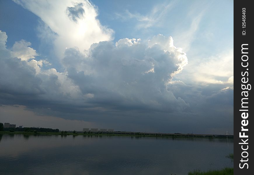 Sky, Cloud, Reflection, Waterway