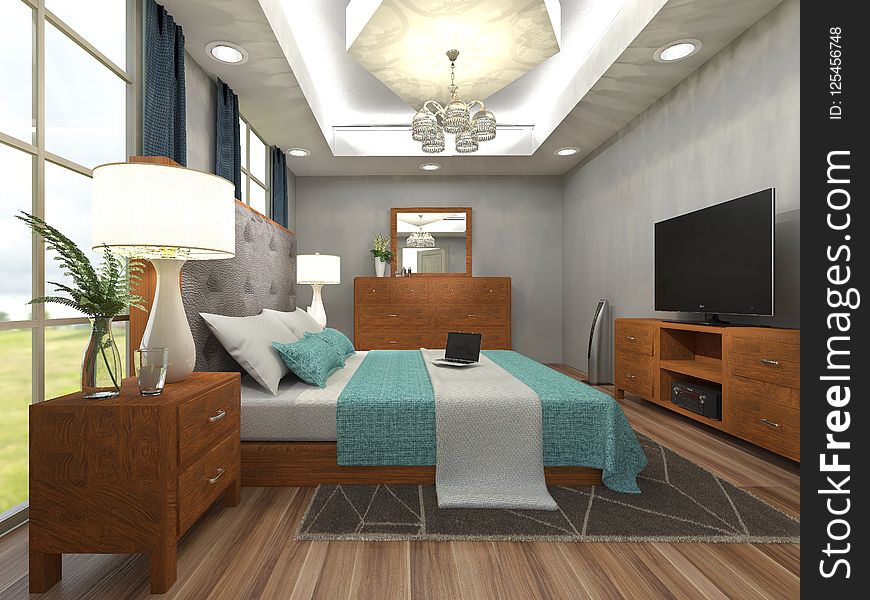 Room, Ceiling, Interior Design, Bed Frame