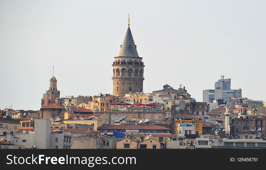 City, Landmark, Town, Skyline