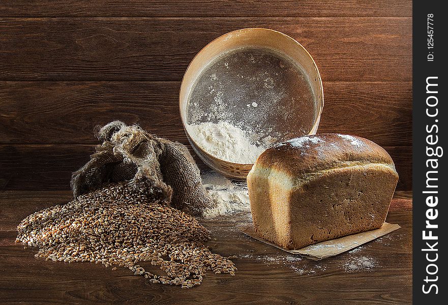 Bread, Whole Grain, Still Life Photography, Rye Bread