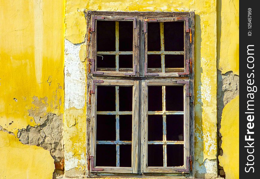 Yellow, Wall, Window, Door