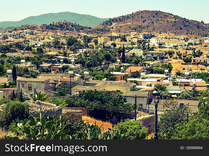 Mountain Village, Village, Residential Area, Sky