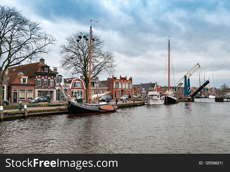 Waterway, Water, Sky, Harbor