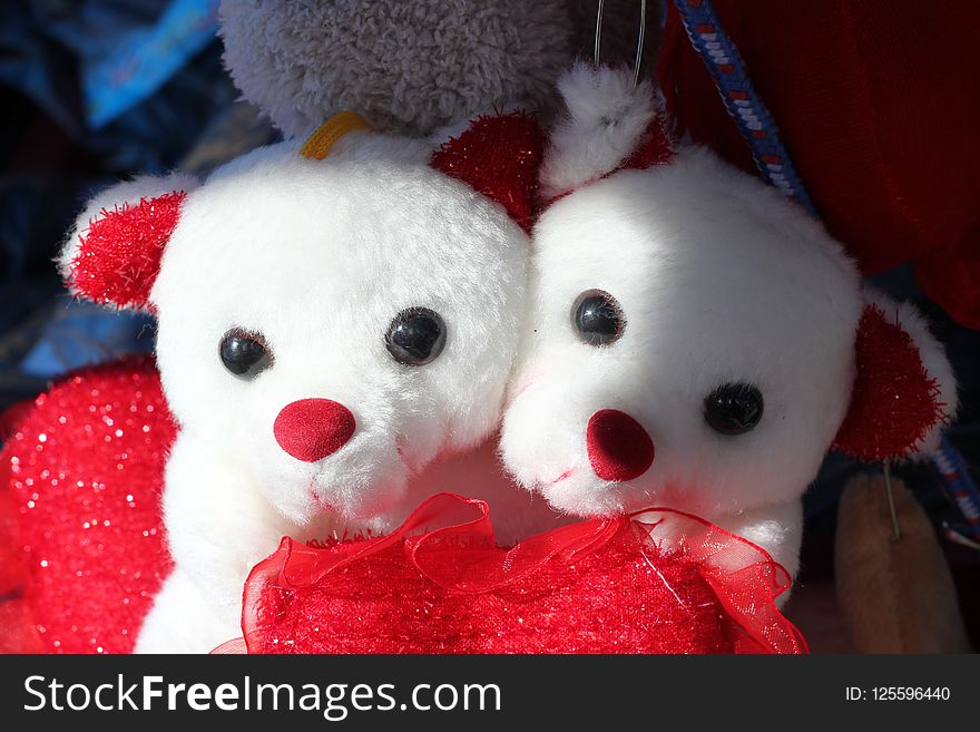 Stuffed Toy, Red, Plush, Textile