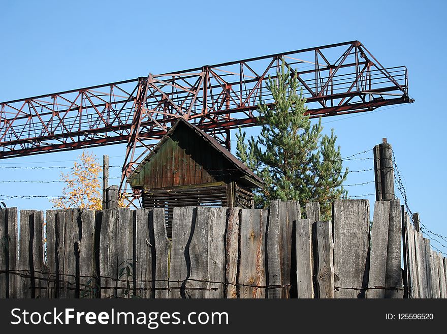 Structure, Iron, Truss Bridge, Tree