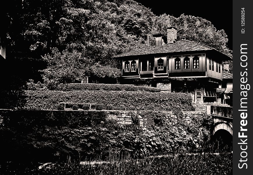 An old house in Ethnographic museum Etara in Gabrovo ,Bulgaria. An old house in Ethnographic museum Etara in Gabrovo ,Bulgaria