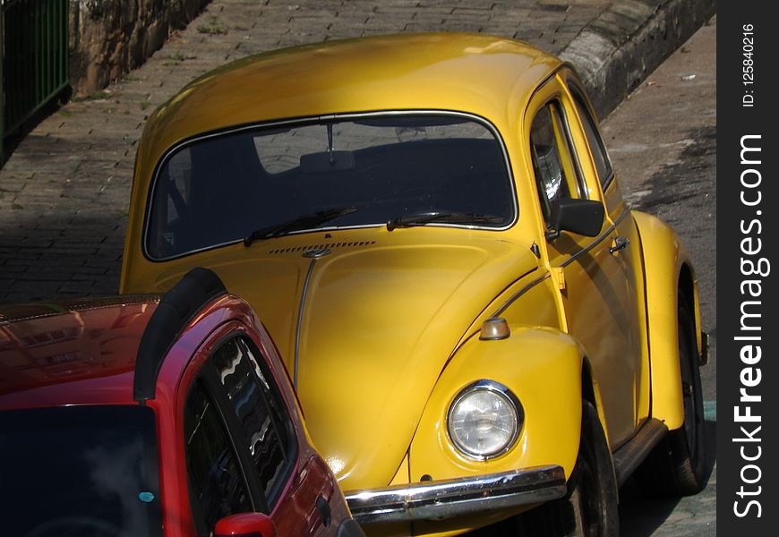 Car, Motor Vehicle, Yellow, Vehicle