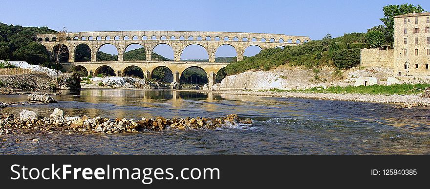 Arch Bridge, Aqueduct, Bridge, Historic Site