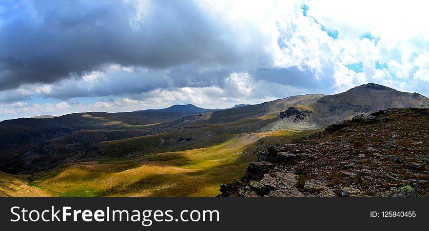 Highland, Sky, Ridge, Mountain