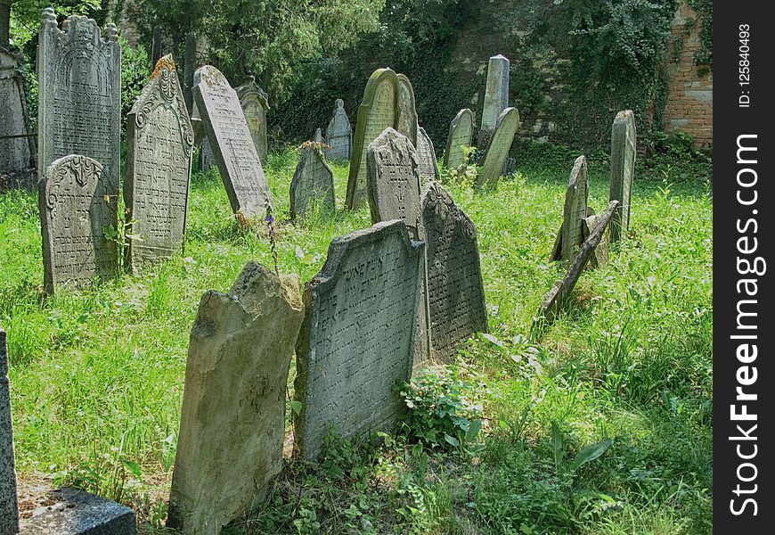 Grave, Cemetery, Headstone, Grass