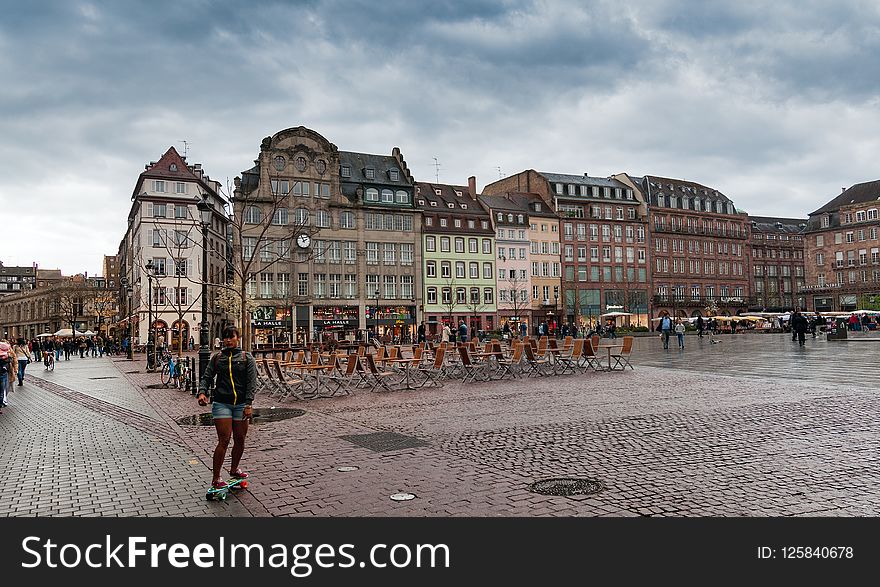 Town, Water, Sky, City