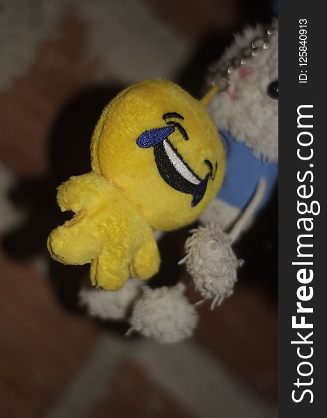 Yellow, Stuffed Toy, Plush, Textile