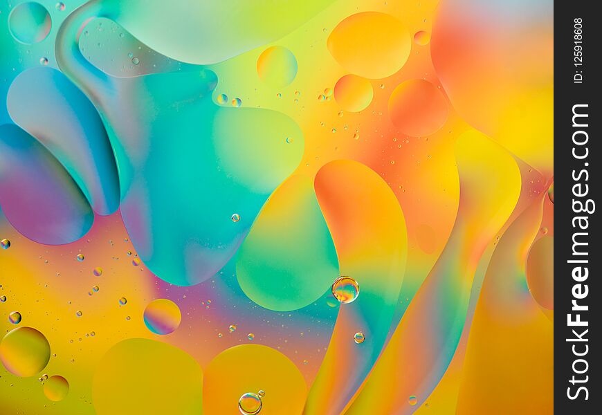 Psychedelic Background With Oil And Water