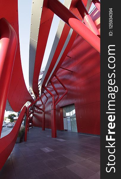 Red, Structure, Architecture, Interior Design
